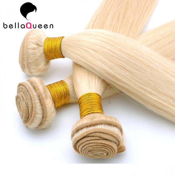 Fashion natural and golden Straight European Weft Hair Extensions Grade 6A