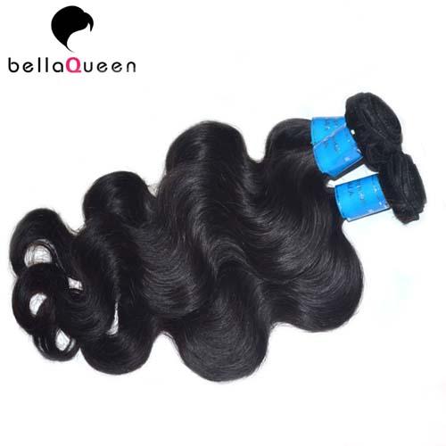 Natural Black Brazilian Virgin Human Hair Extensions Body Wave With Cuticle